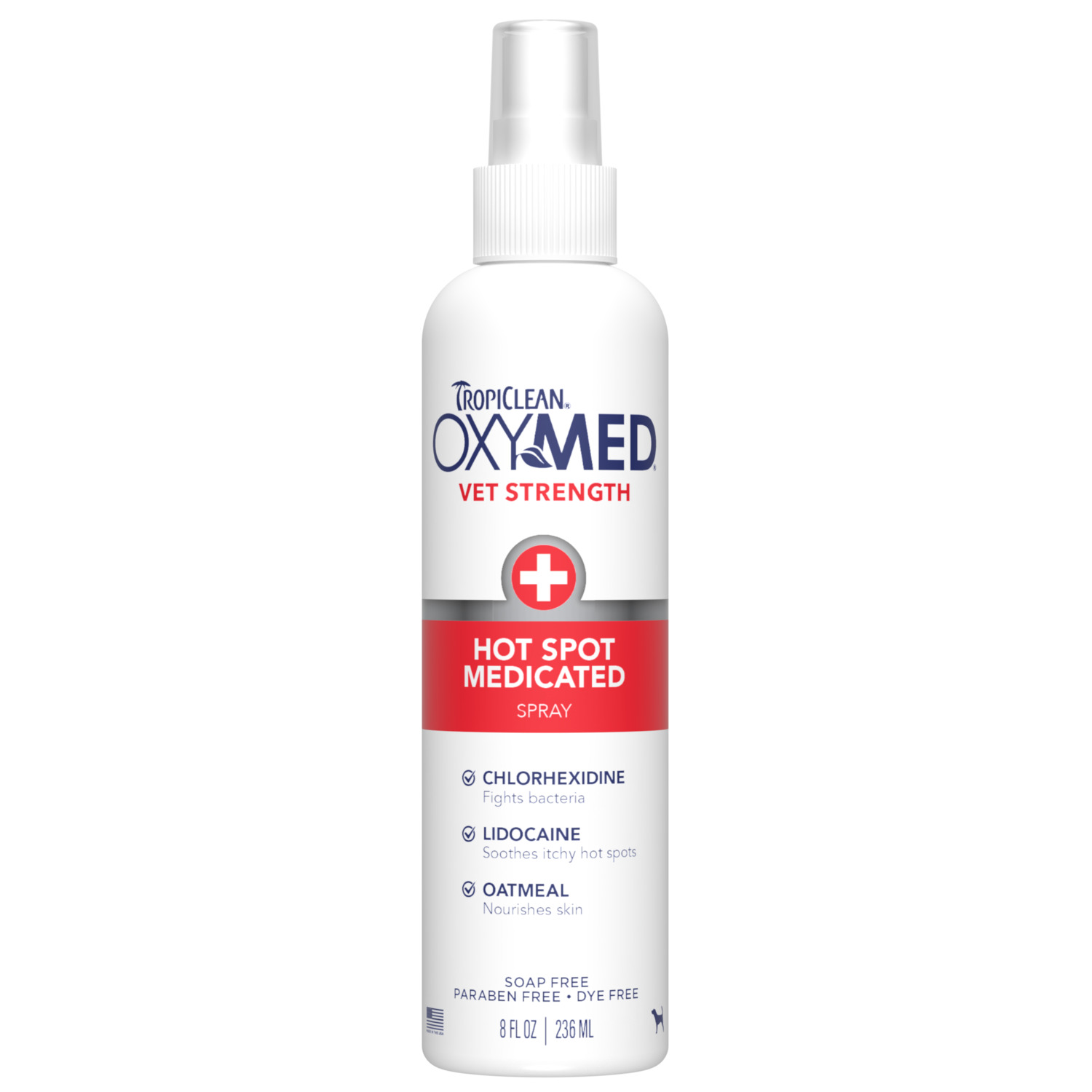 Tropiclean Oxymed Medicated Medicated Hot Spot Dog Treatment Spray, 8-Oz