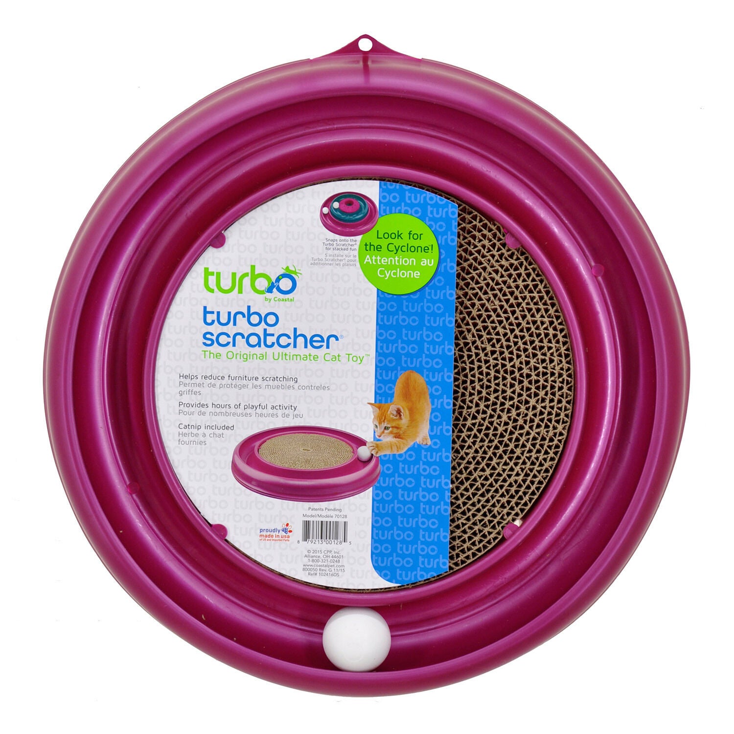 Bergan Turbo Scratcher Cat Toy, Assorted Colors Pet Supermarket