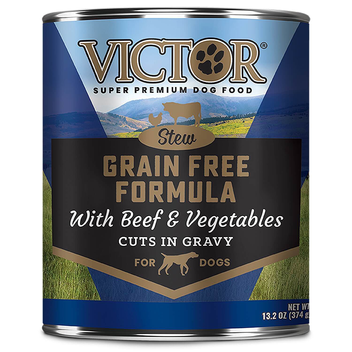 Victor Grain-Free Beef And Vegetables Cuts In Gravy Wet Dog Food, 13Oz