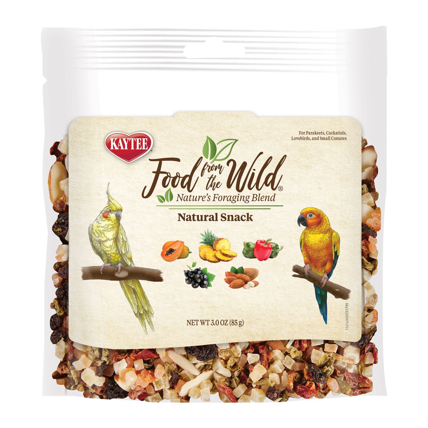 Kaytee Food From The Wild Limited Ingredient Natural Snack Small Bird Treats, 3-Oz