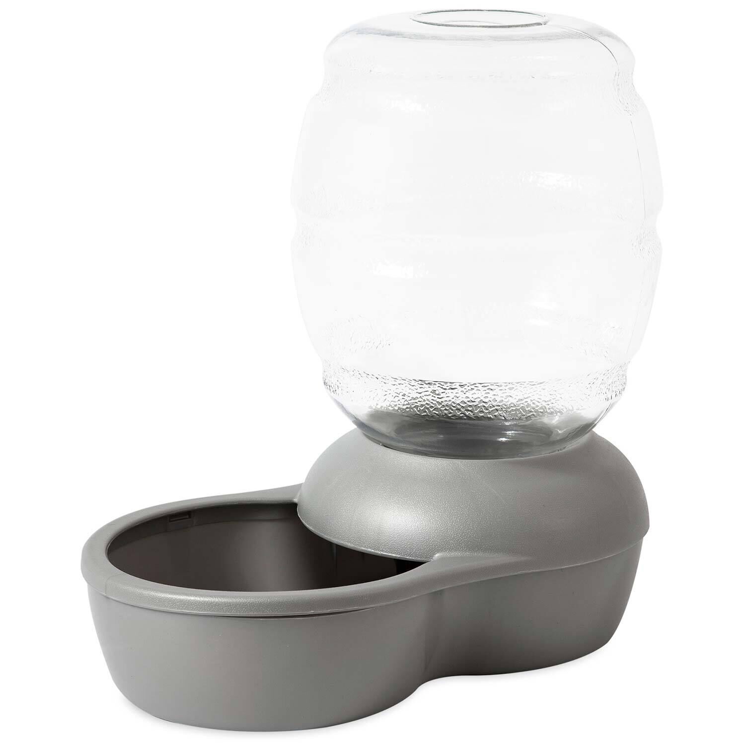 Petmate Replendish Filtered Dog & Cat Waterer With Microban, Pearl Silver Grey, 1-Gallon