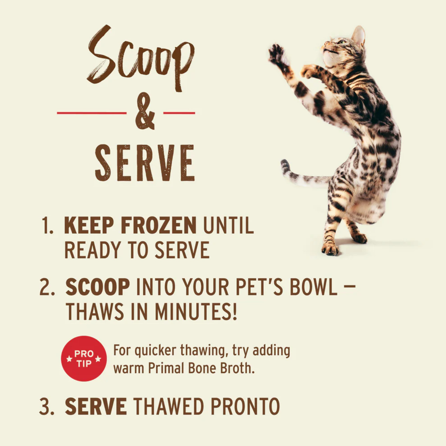 Primal Pronto Raw Scoopable Frozen Cat Food, Rabbit Recipe
