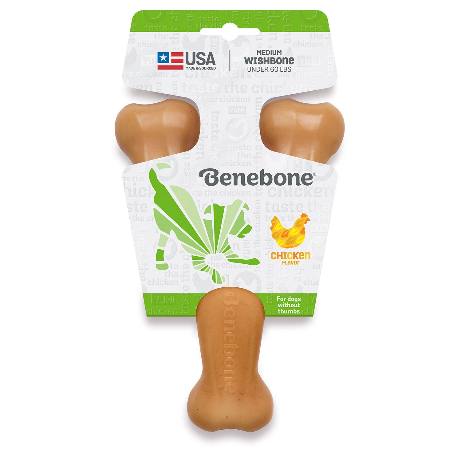 Benebone Wishbone Durable Dog Chew Toy, Chicken