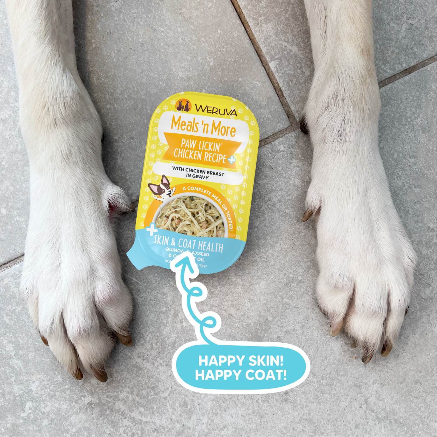 Weruva Dog Meals 'N More Natural Paw Lickin&rsquo; Chicken Recipe Plus Skin & Coat Health Wet Dog Food