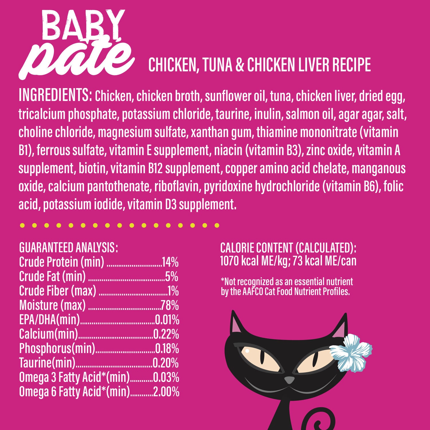 Tiki Cat Baby Pate Wet Cat Food For Kittens, Chicken, Tuna & Chicken Liver, 2.4-Oz Can Pack Of 12