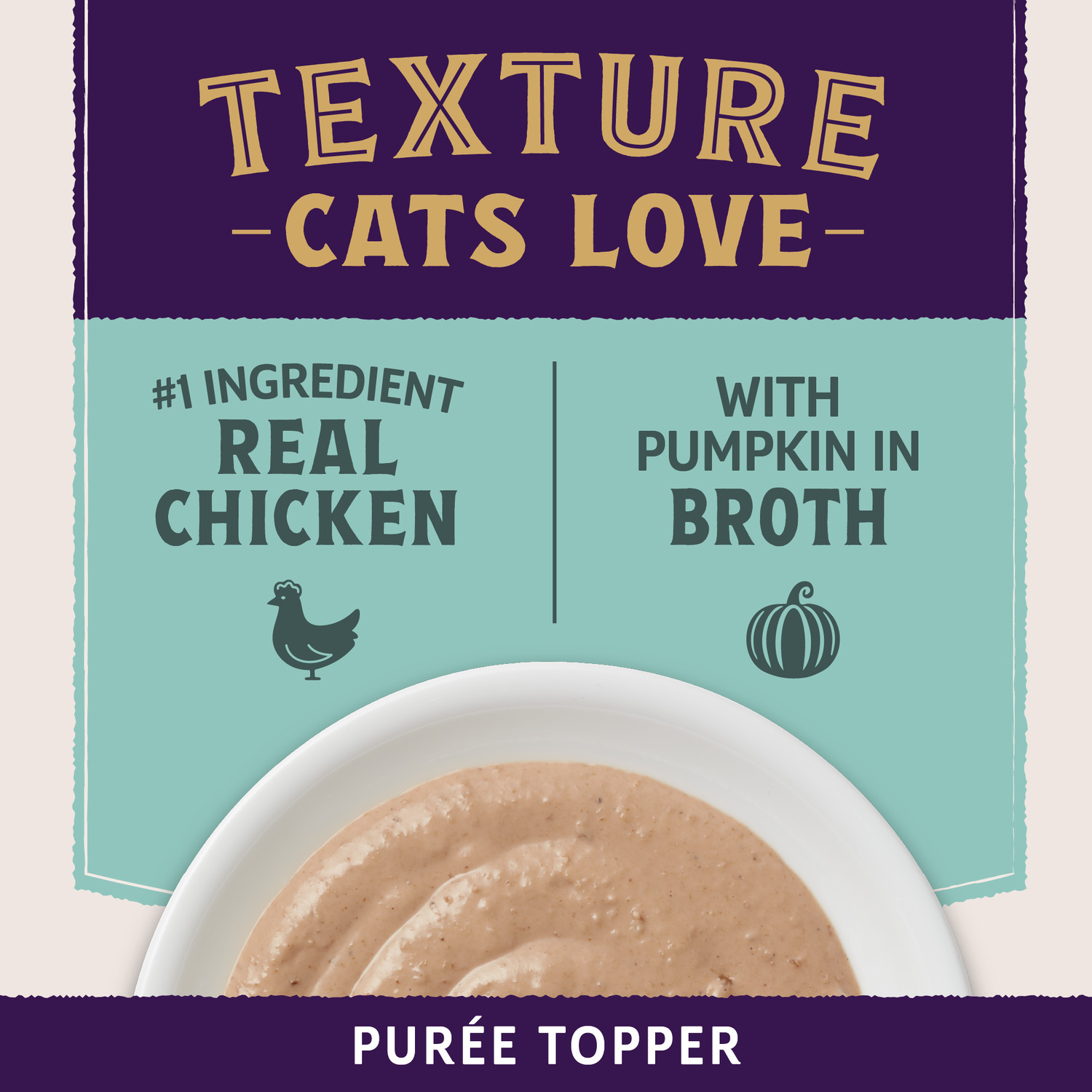Natural Balance Ultra Protein Plus Wet Cat Food, Immune And Digestive Health Real Chicken With Pumpkin Recipe Puree Topper, 2.4-Oz.