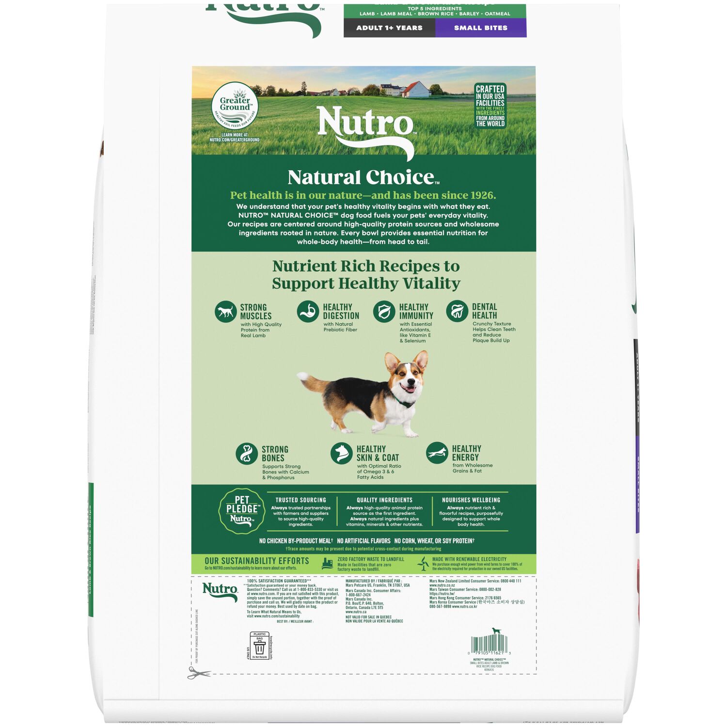 Nutro Natural Choice Adult Small Bites Lamb & Brown Rice Recipe Dry Dog Food, 30-Lb Bag