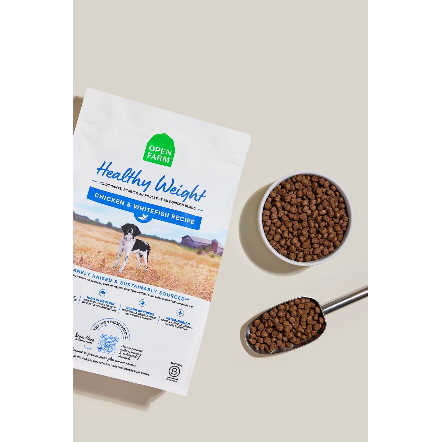 Open Farm Functional Healthy Weight, Chicken & Whitefish Recipe Dry Dog Food, 4Lb
