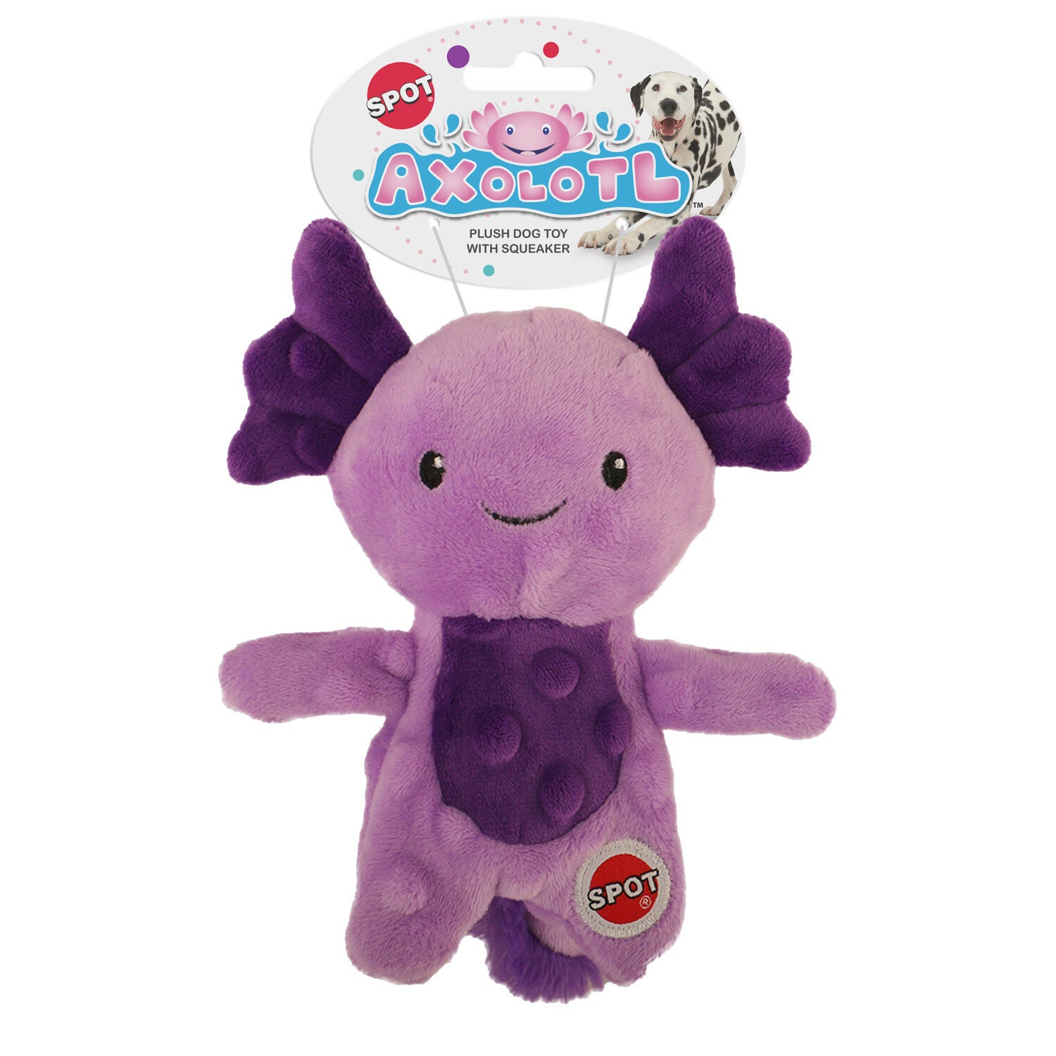 Spot Axolotl Plush Squeaky Dog Toy, 6" - Assorted Colors