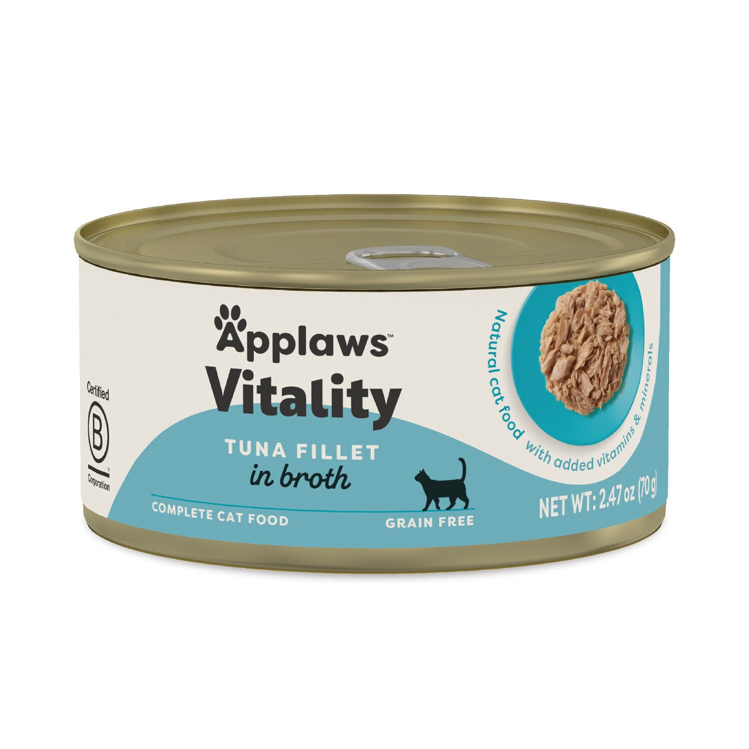 Applaws&trade; Vitality Natural Wet Cat Food With Added Vitamins & Minerals, Tuna Fillet In Broth