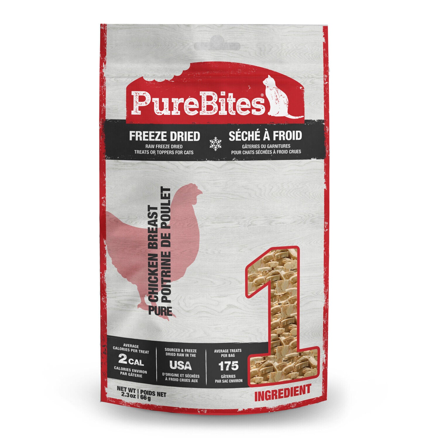 Purebites Chicken Freeze Dried Cat Treats, 1 Ingredient, Made In Usa