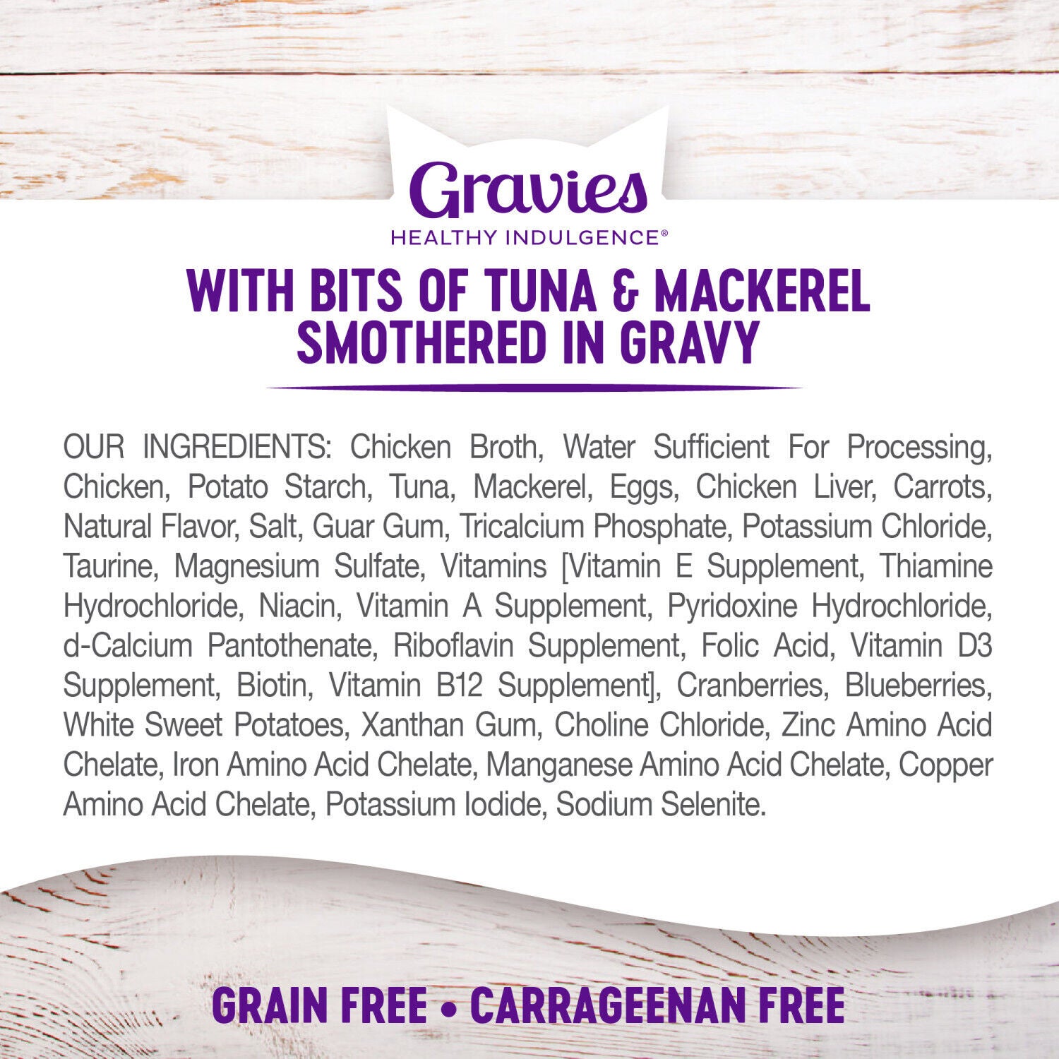 Wellness Healthy Indulgence Gravy Adult Wet Cat Food, Natural, Protein-Rich, Grain-Free Tuna Mackerel Recipe, 3-Oz Pouch