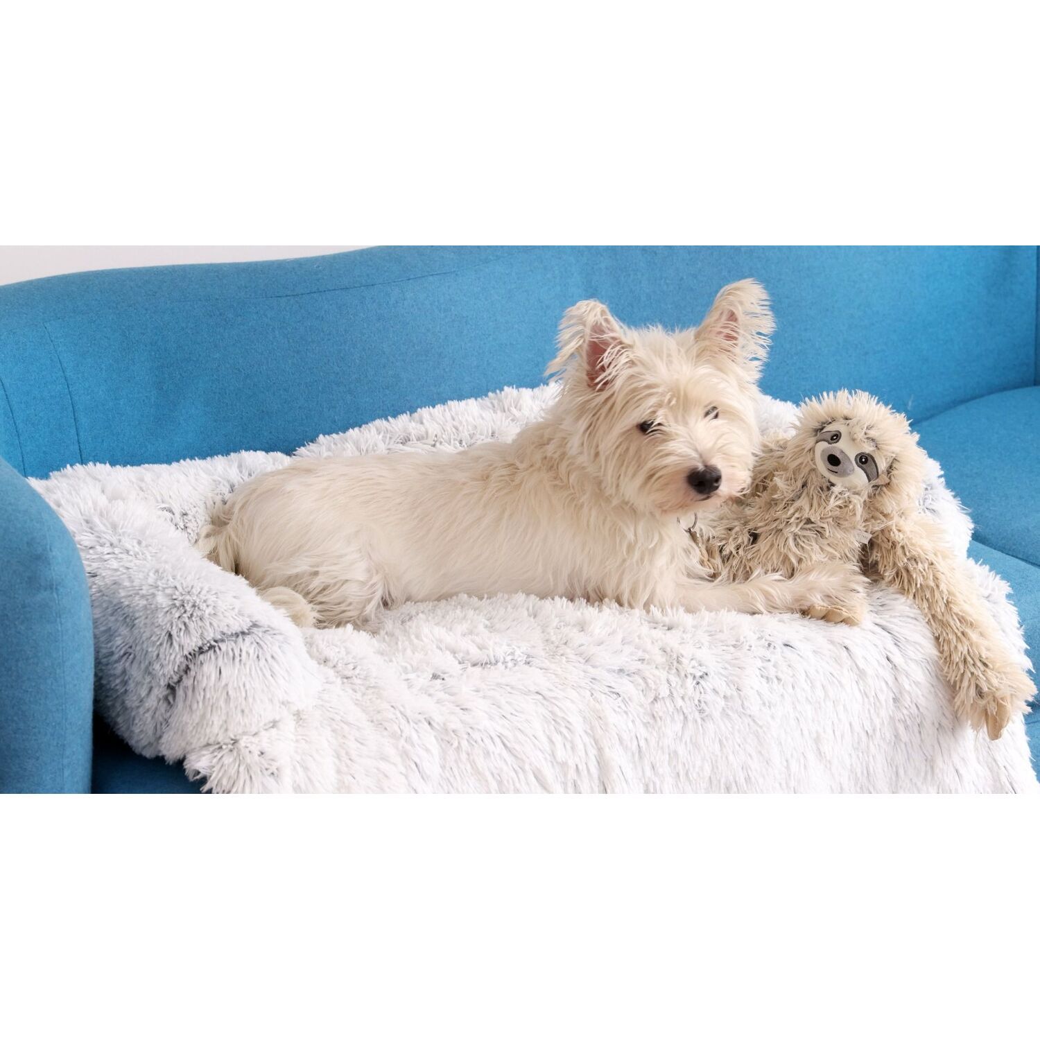 Tall Tails Anywhere Cuddler Waterproof Bolster Dog Bed, 34" - Grey