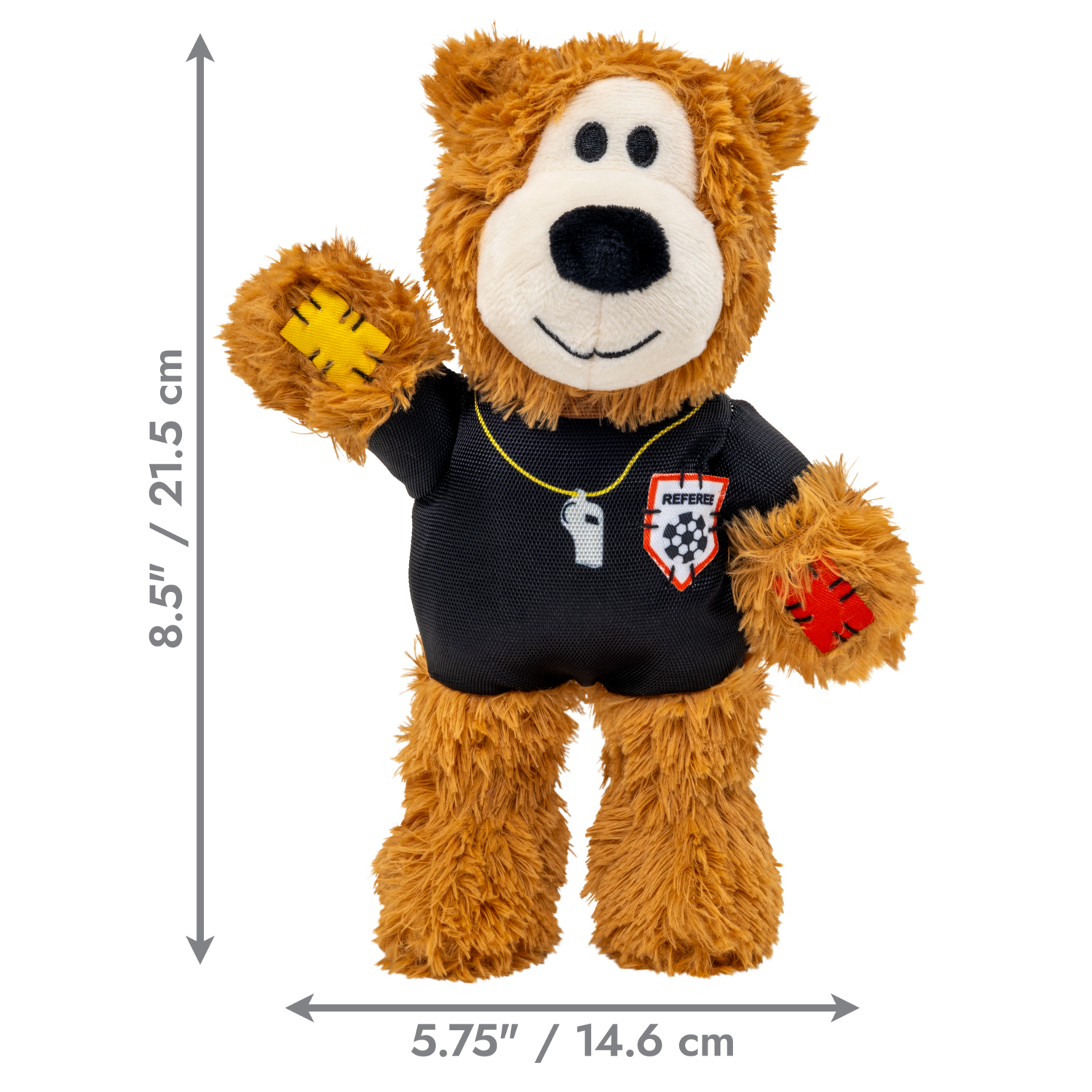 Kong Wild Knots Sport Soccer Bear Plush Tug Dog Toy, Referee