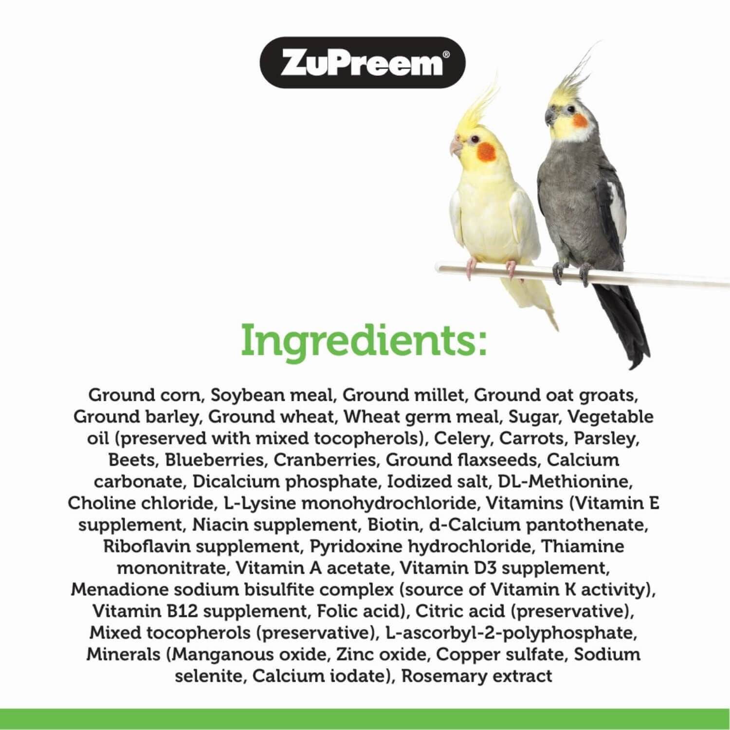 Zupreem Natural With Added Vitamins Bird Food For Medium Birds