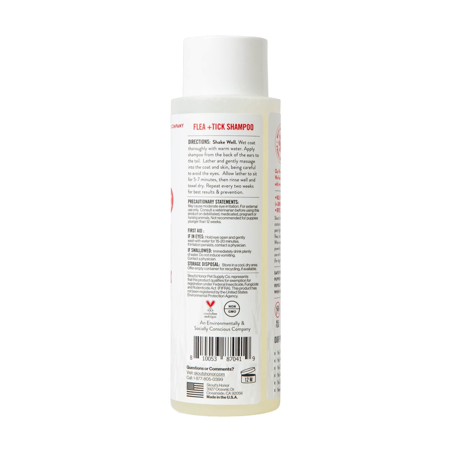 Skout's Honor Max Strength Flea And Tick Dog Shampoo
