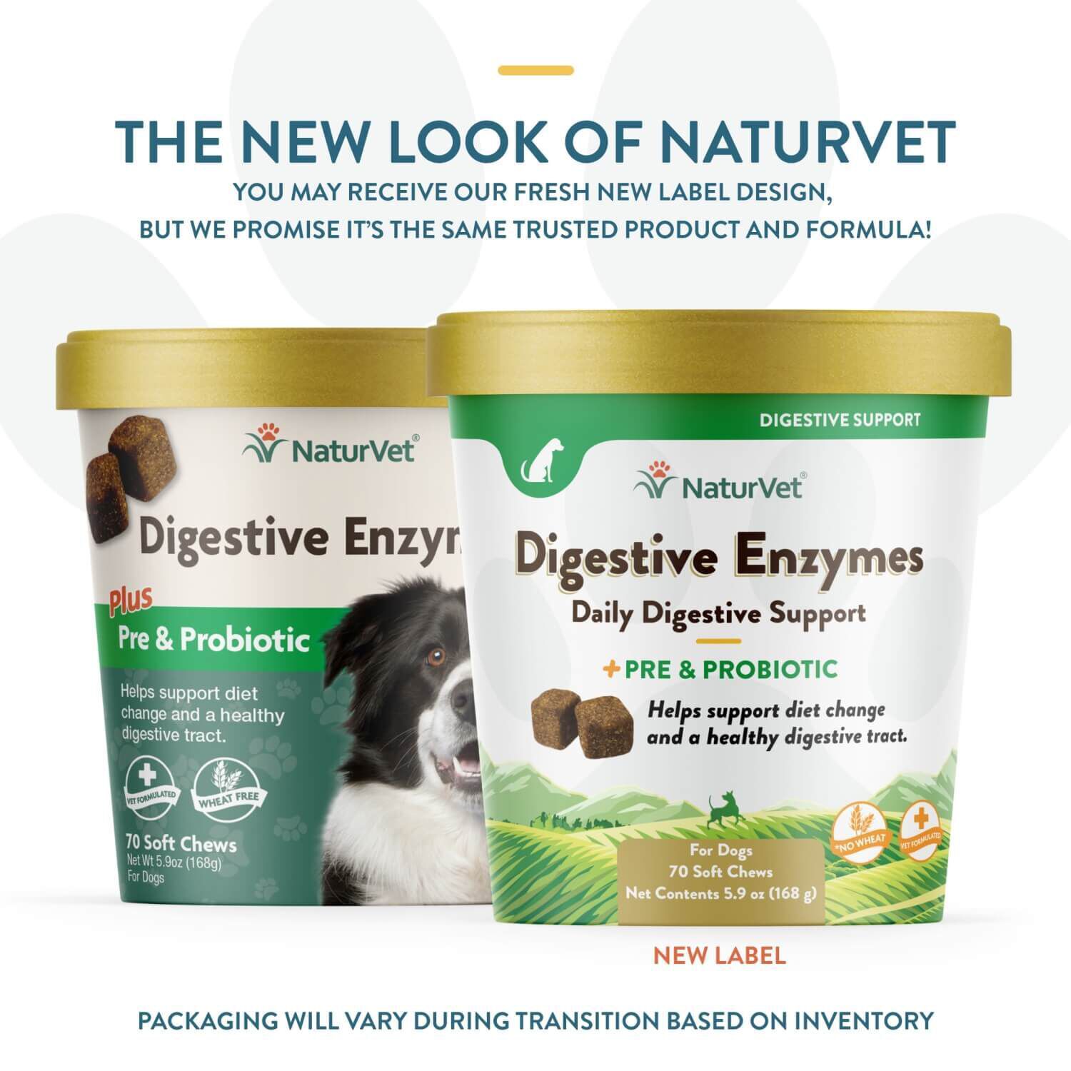 Naturvet Digestive Enzymes +Pre Probiotic Soft Chew Supplements