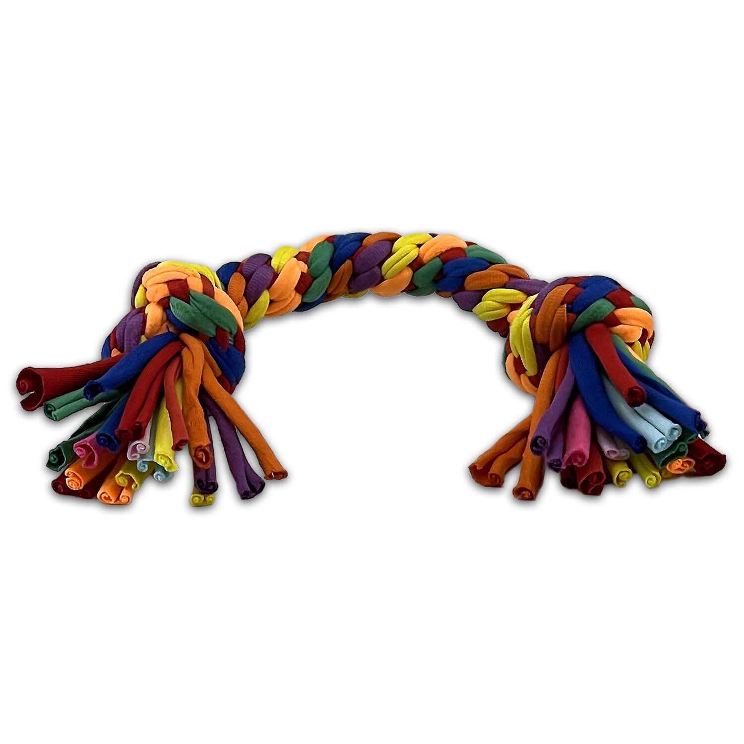 Petsport Kaleidoscope Rope With 2 Knots Durable Dog Toy, 10"