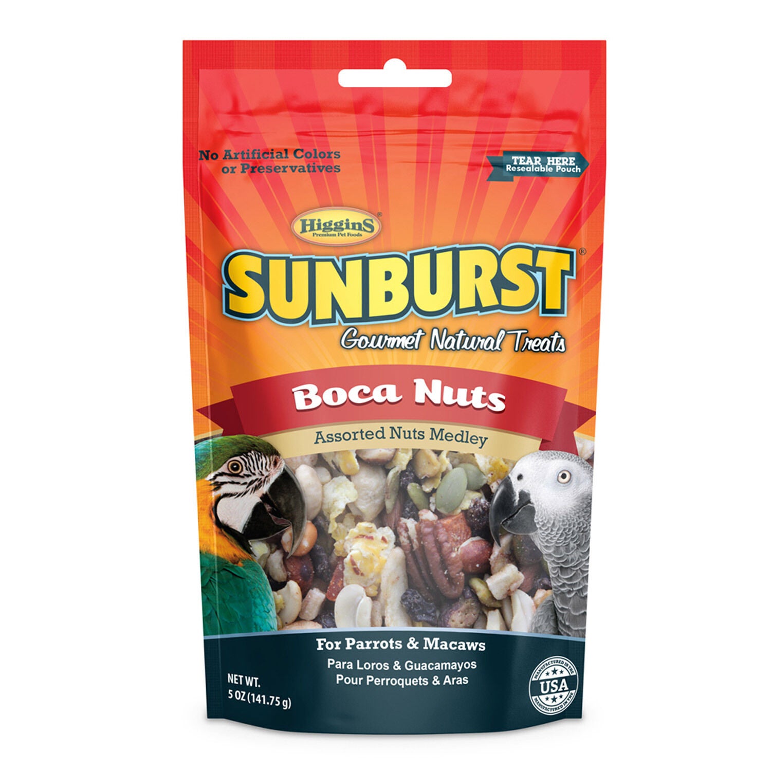 Higgins Sunburst Gourmet Treats Boca Nuts Bird Treat