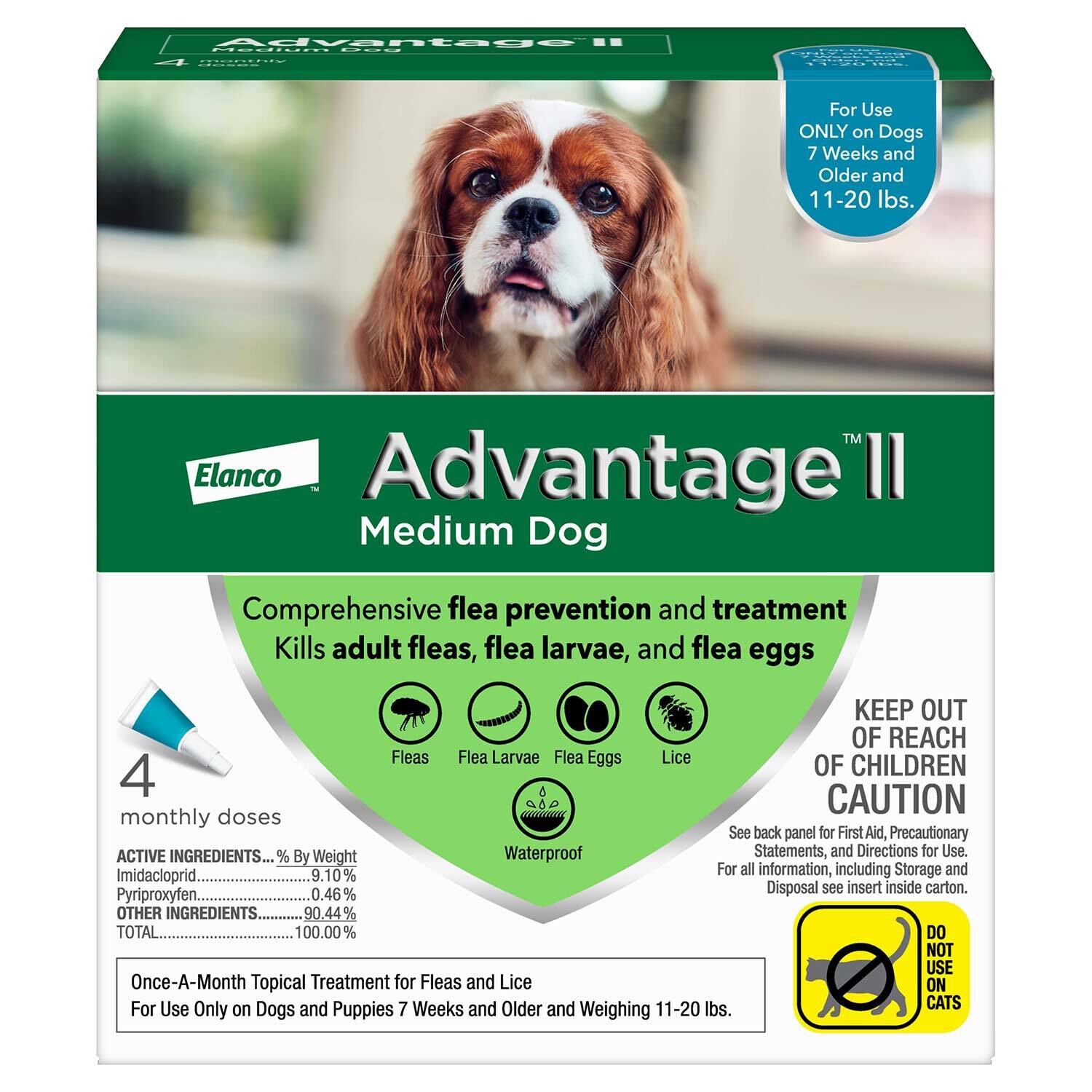 Advantage Ii Flea Treatment For Dogs, 11-20 Lbs