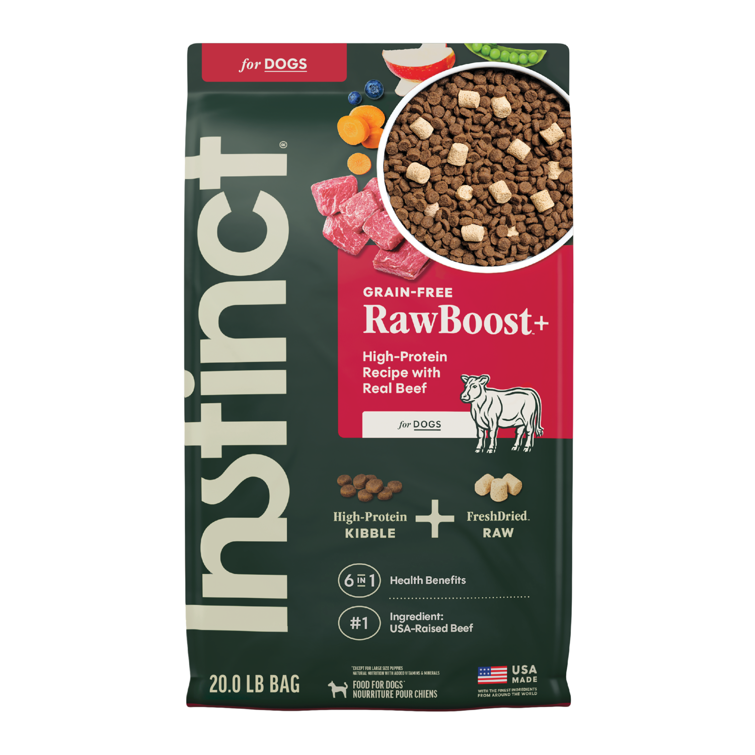 Instinct Raw Boost Grain-Free Recipe With Real Beef Dry Dog Food