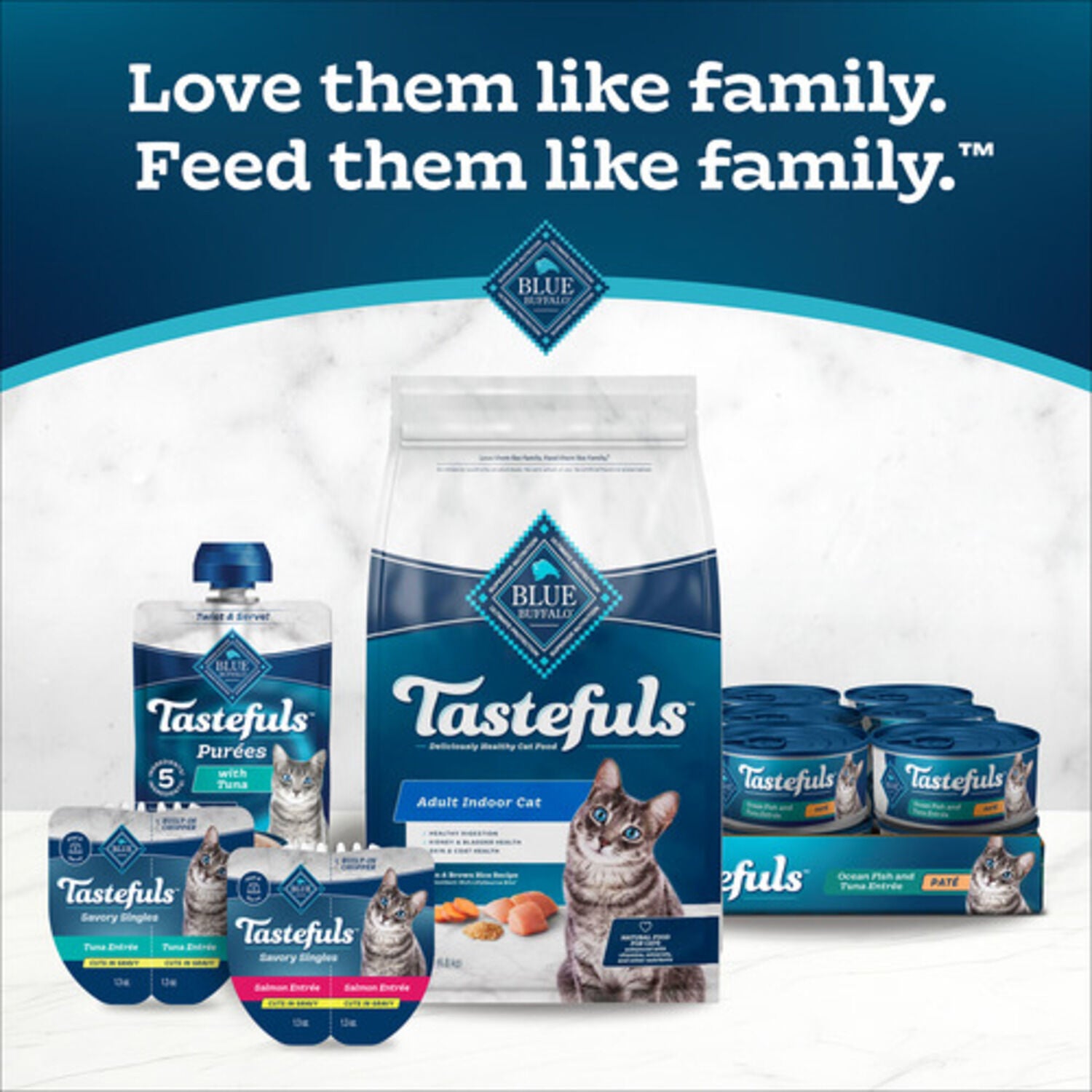 Blue Buffalo Blue Tastefuls Tuna Adult Cat Natural Puree, 3-Oz