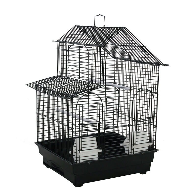 House Top Cage Black For Birds image number 2