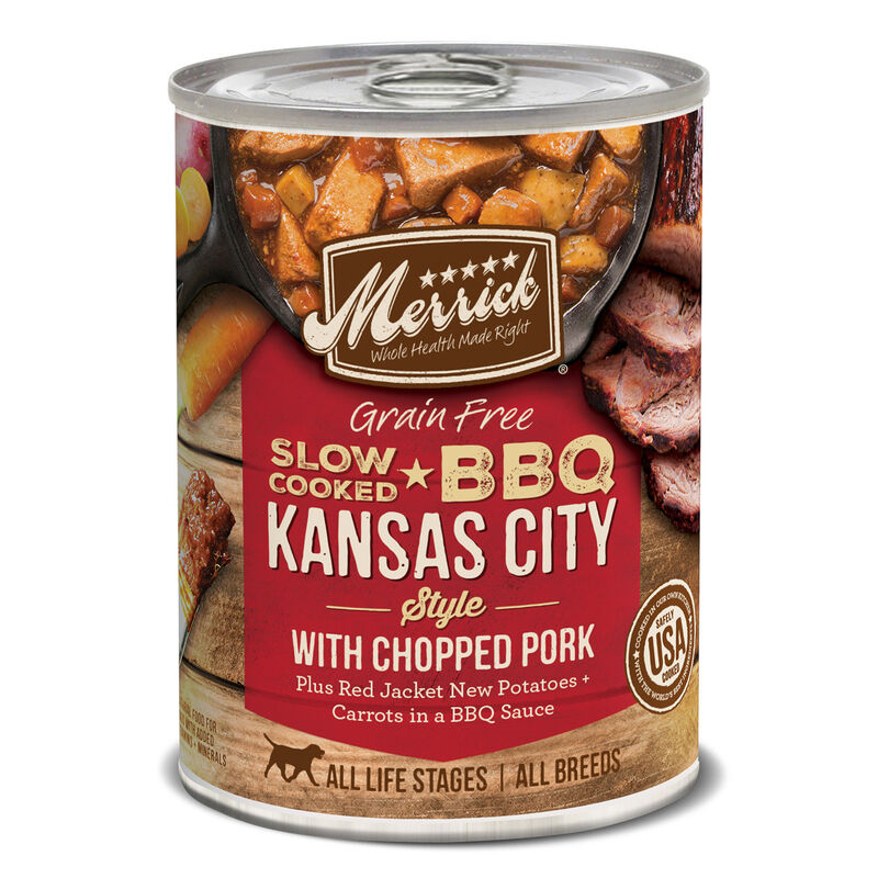 Merrick Slow Cooked Bbq Kansa Style With Pork Grain Free Wet Dog Food