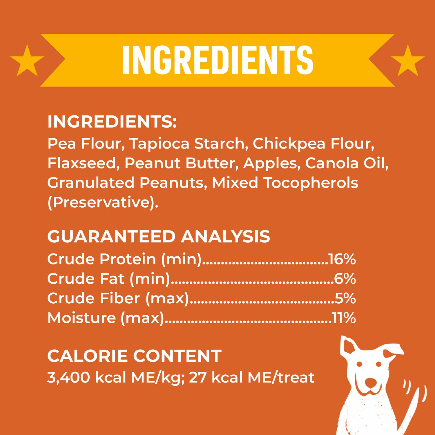 Wag More Bark Less Cloud Star Grain-Free Dog Treat, Oven Baked With Peanut Butter & Apples , 14-Oz