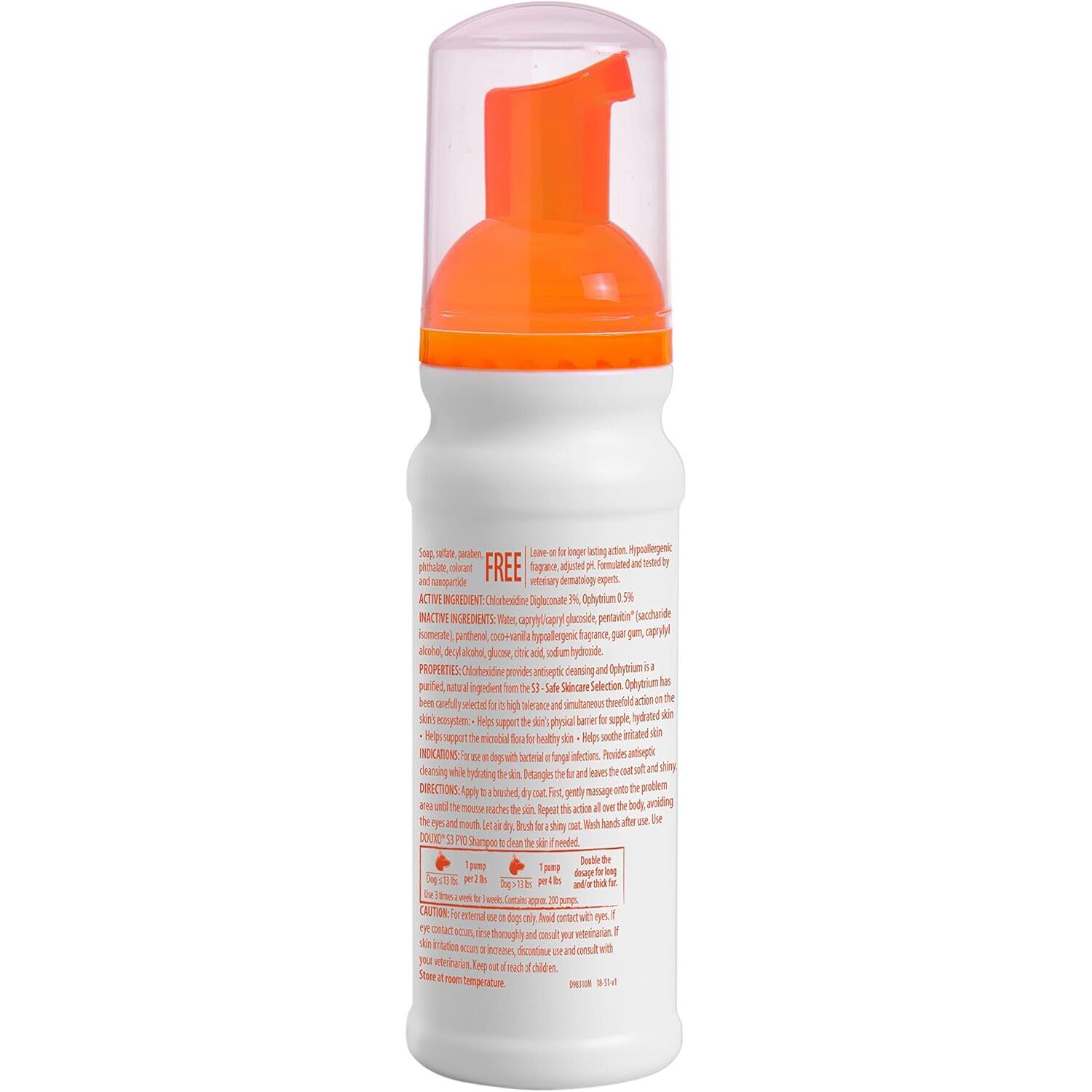 Douxo S3 Pyo Antiseptic Antifungal Chlorhexidine Dog Mousse, 5.1-Oz Bottle