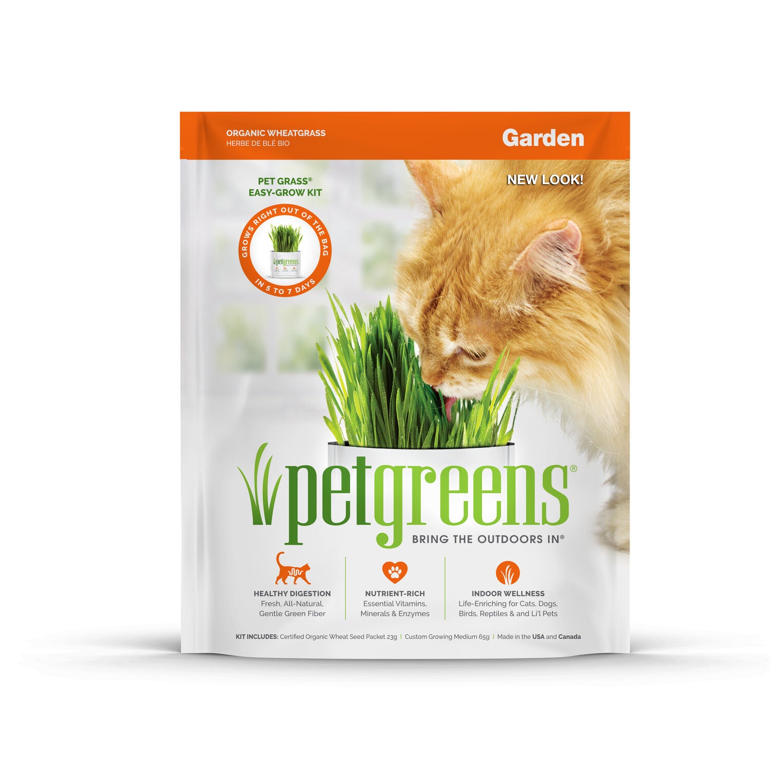 Pet Greens Easy Self-Grow Organic Cat Grass Garden Cat, Dog, & Small Pet Treats