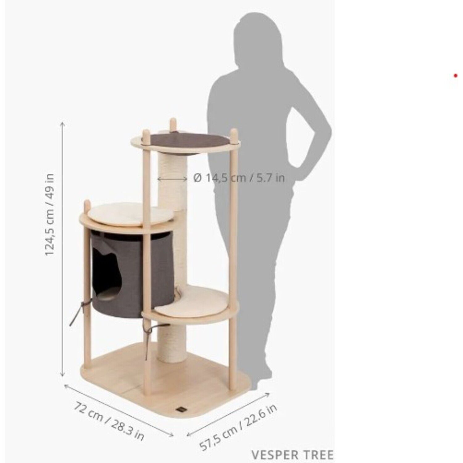 Catit Vesper Treehouse Cat Tree Furniture, Medium