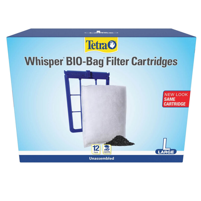 Tetra Whisper Bio Bag Unassembled Replacement Filter Cartridges For Aquariums, Large