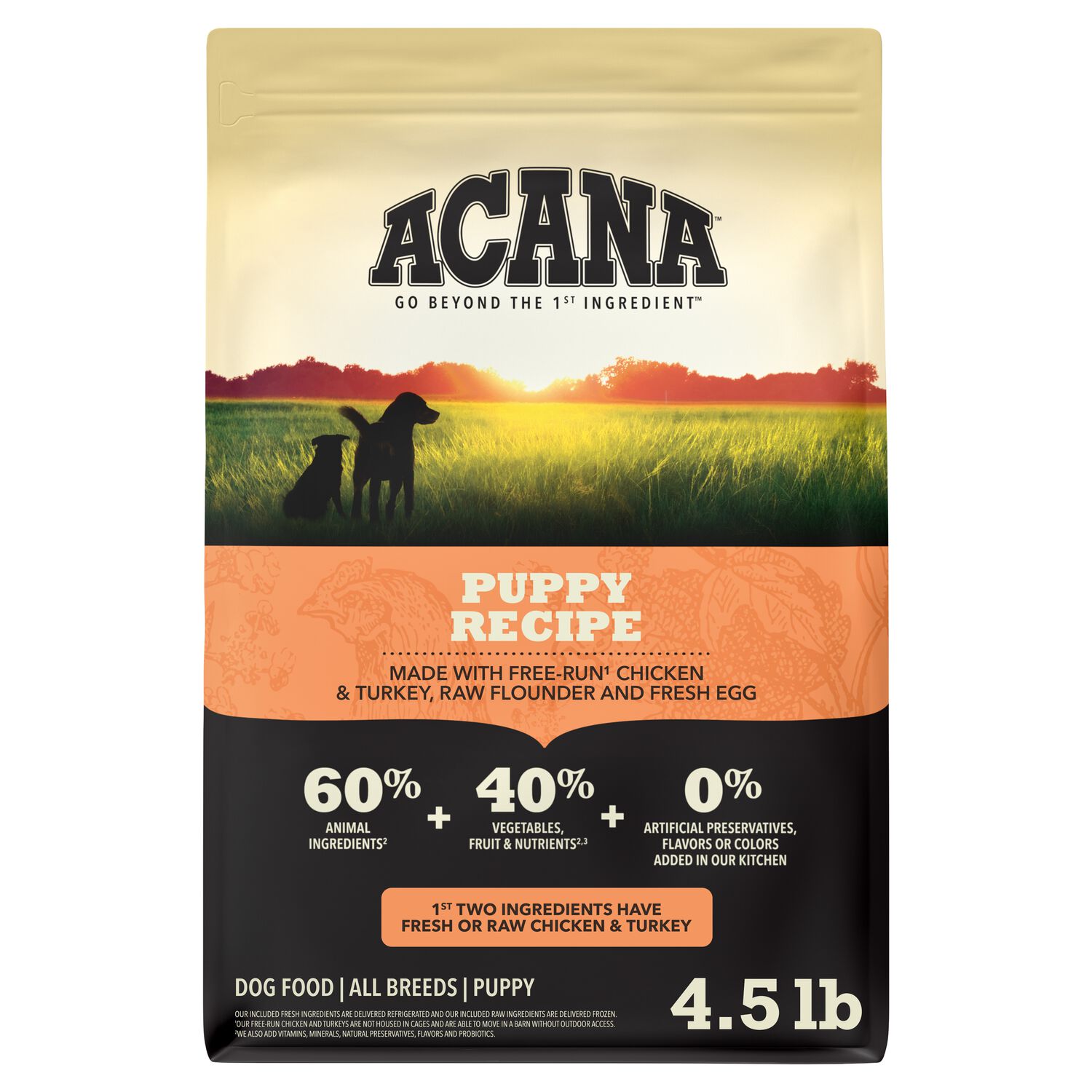 Acana Grain-Free Dry Dog Food, Puppy Recipe, 4.5-Lb Bag