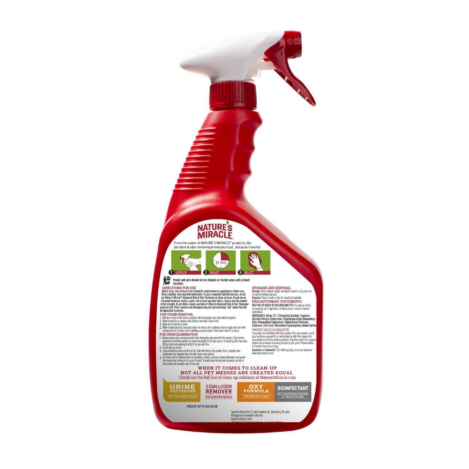 Nature's Miracle Just For Cats Stain & Odor Advanced Formula