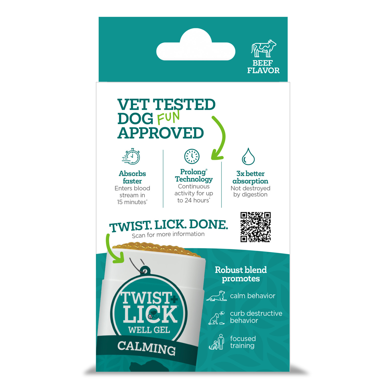 Vetality Twist & Lick Calming Well Gel Lickable Dog Supplement, 2.3-Oz