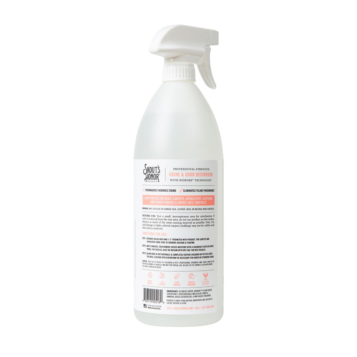 Skout's Honor Professional Strength Cat Urine And Odor Destroyer, 35-Fl-Oz