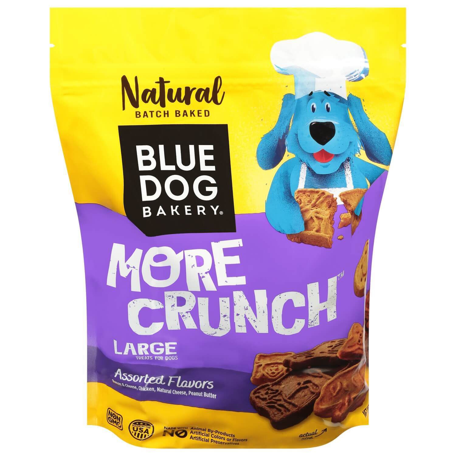 Blue Dog Bakery More Crunch Assorted Flavors Large Dog Treats