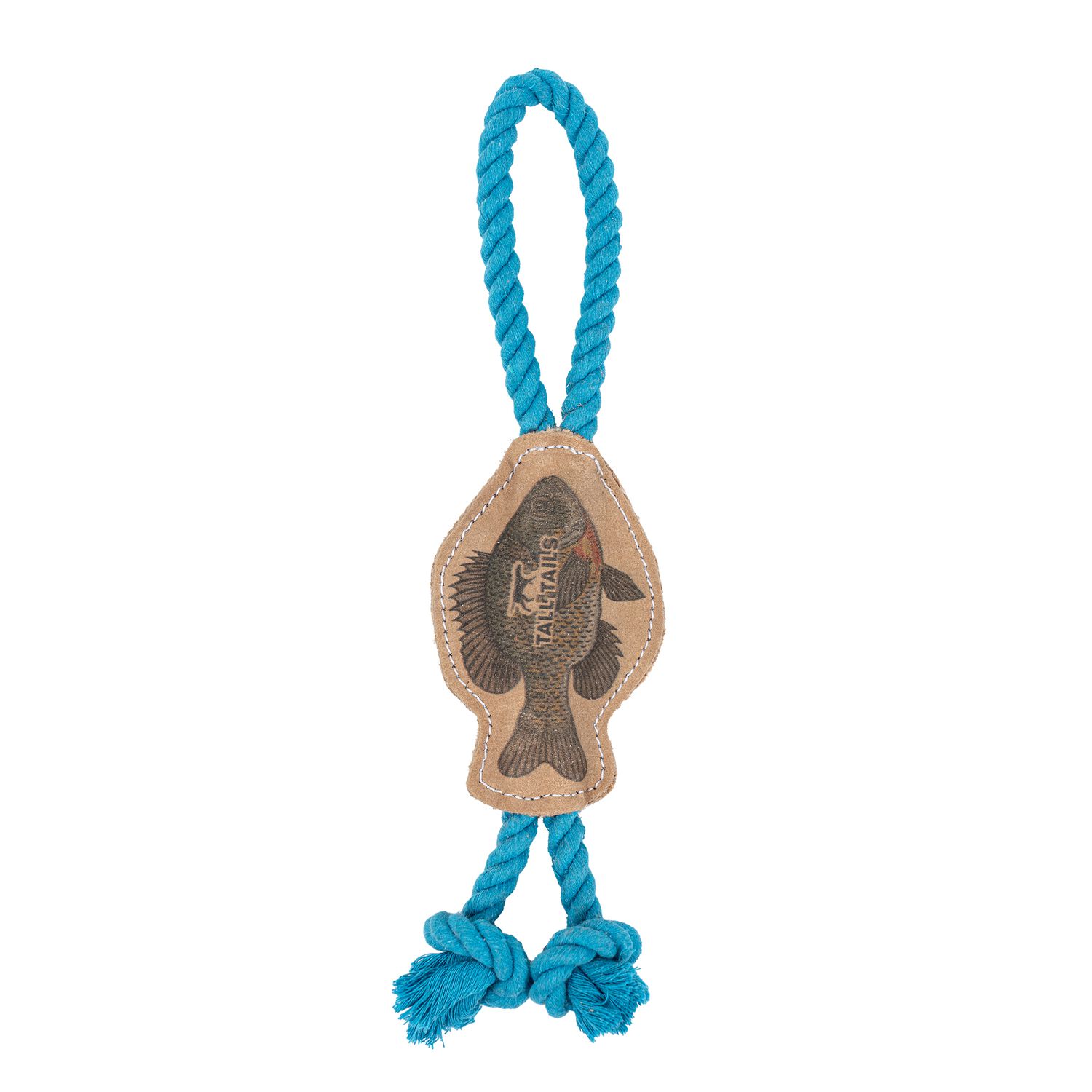 Tall Tails Natural Leather Fish Tug Dog Toy, 12-Inch