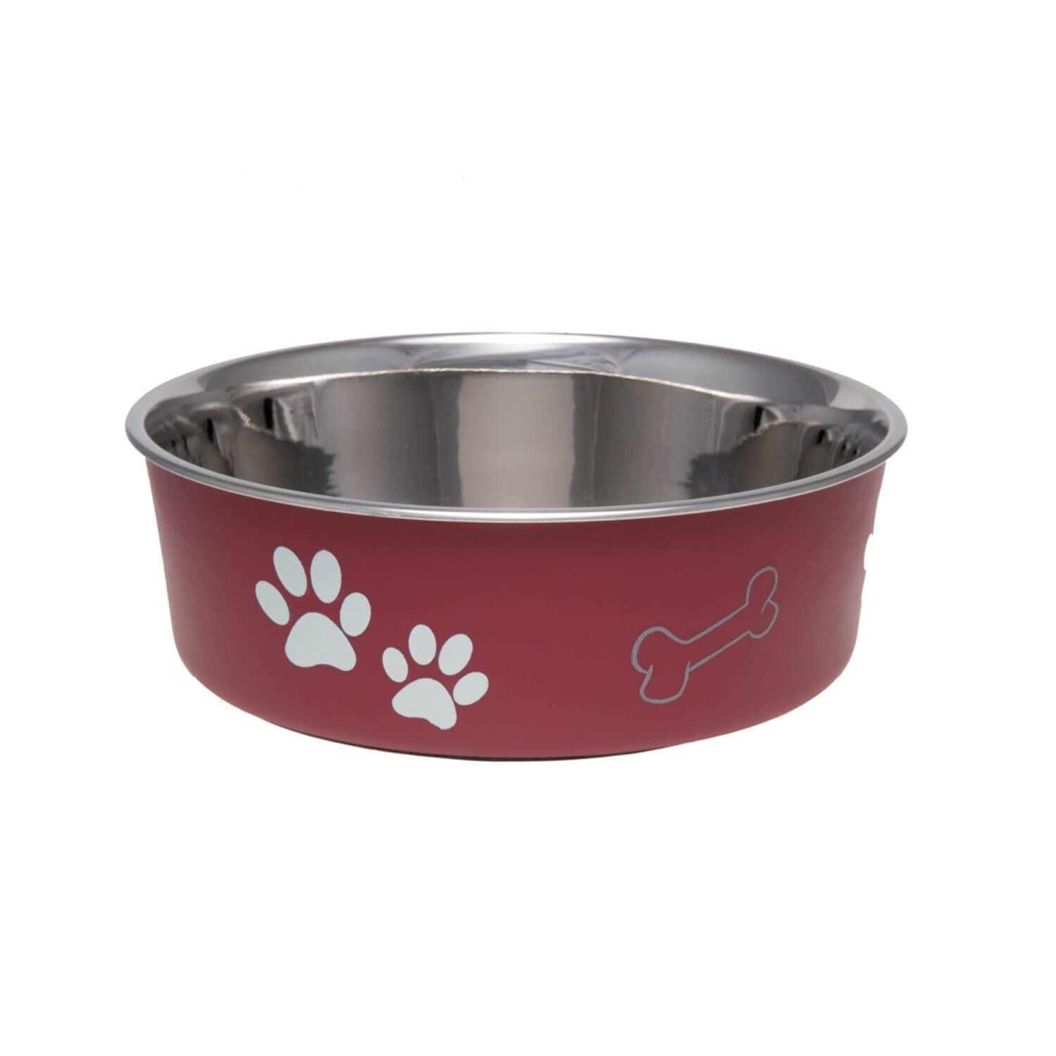 Loving Pets Stainless Steel Bella Dog & Cat Bowl, Merlot