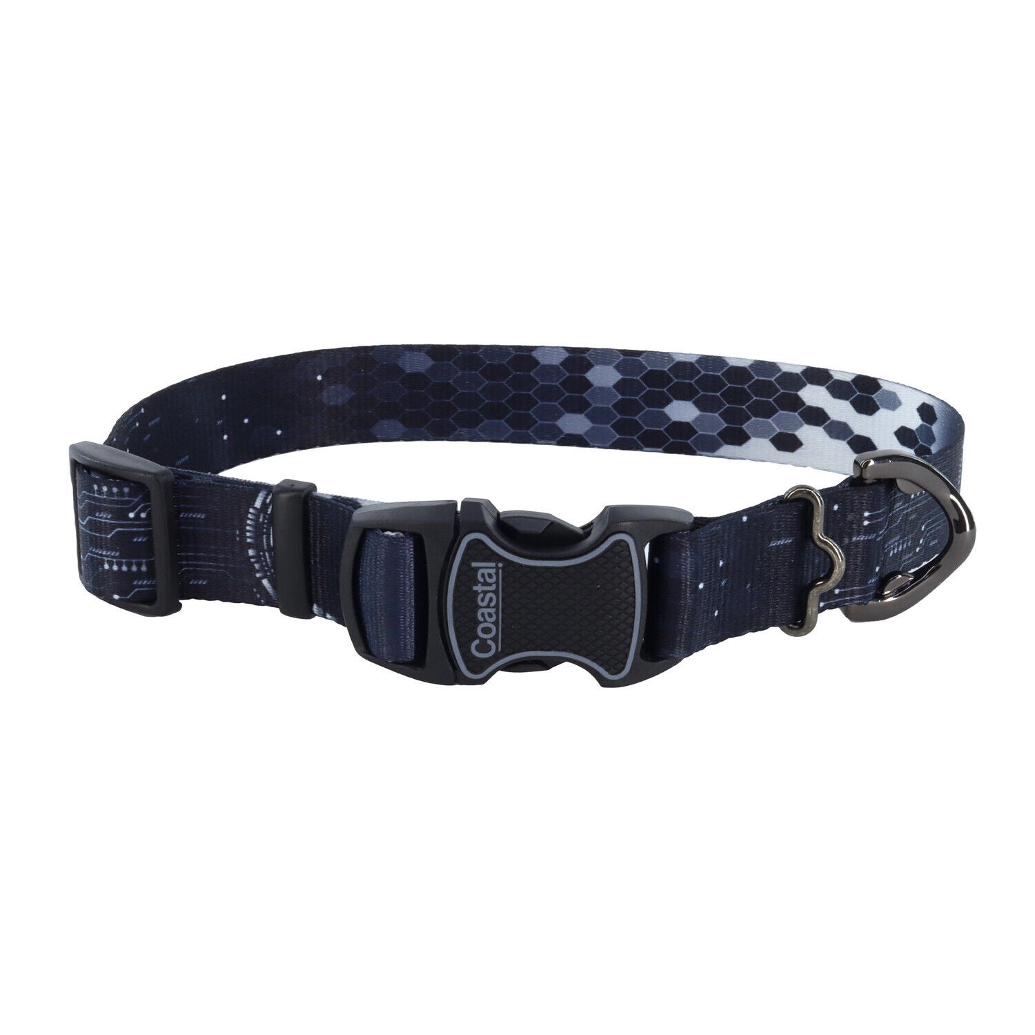 Inspire By Coastal Adjustable Fashion Dog Collar, Digital Matrix