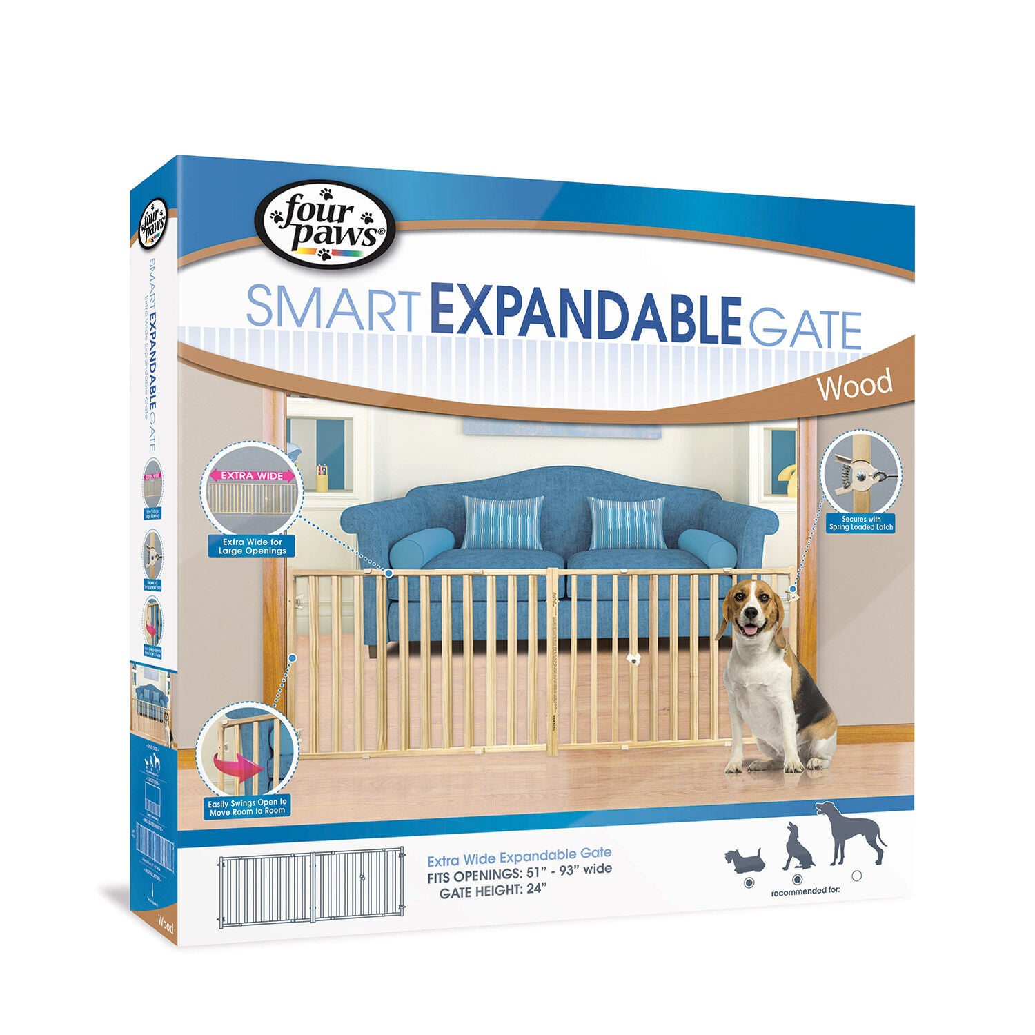 Four paws expandable gate 2025