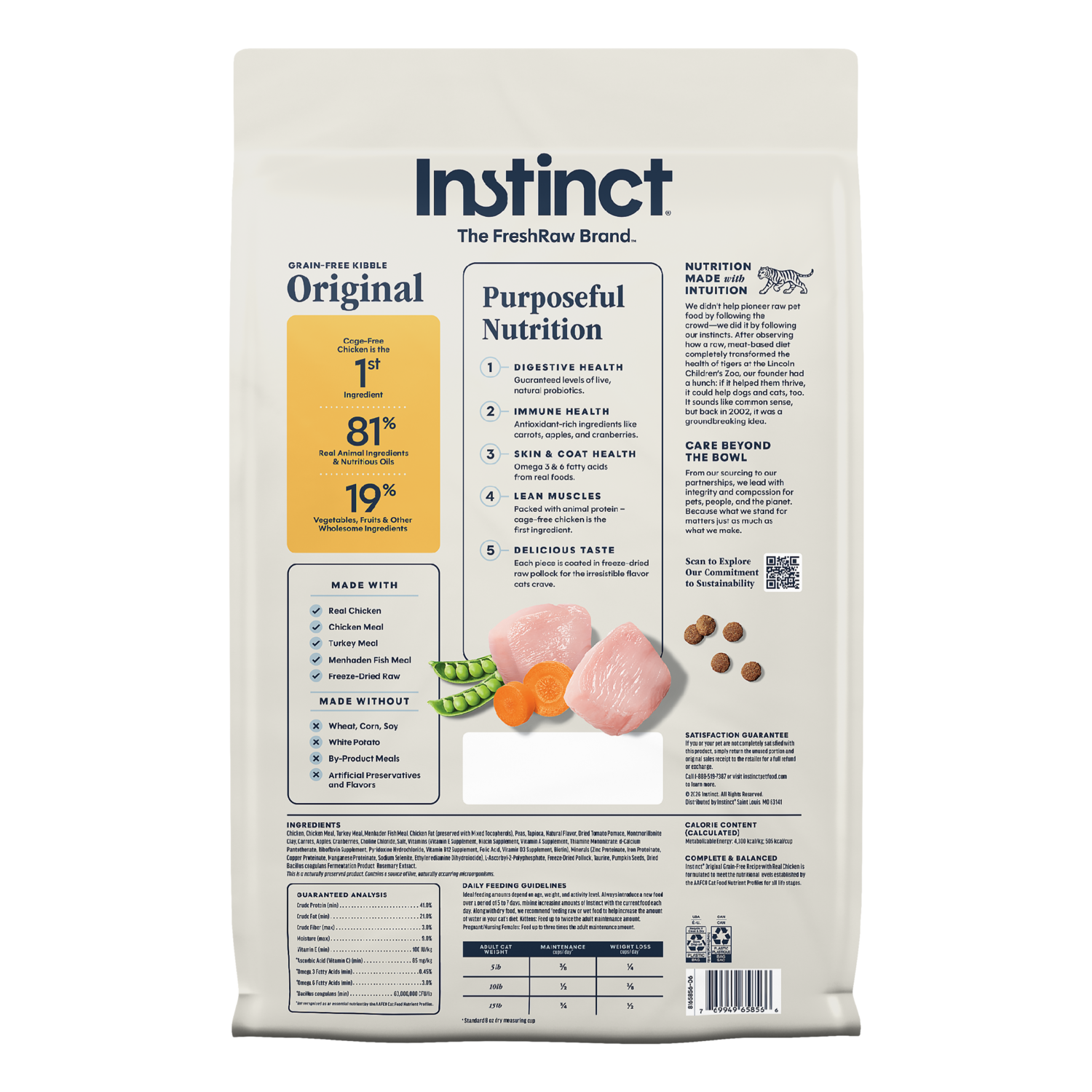 Instinct Original Grain-Free Recipe With Real Chicken Dry Cat Food, 11-Lb Bag