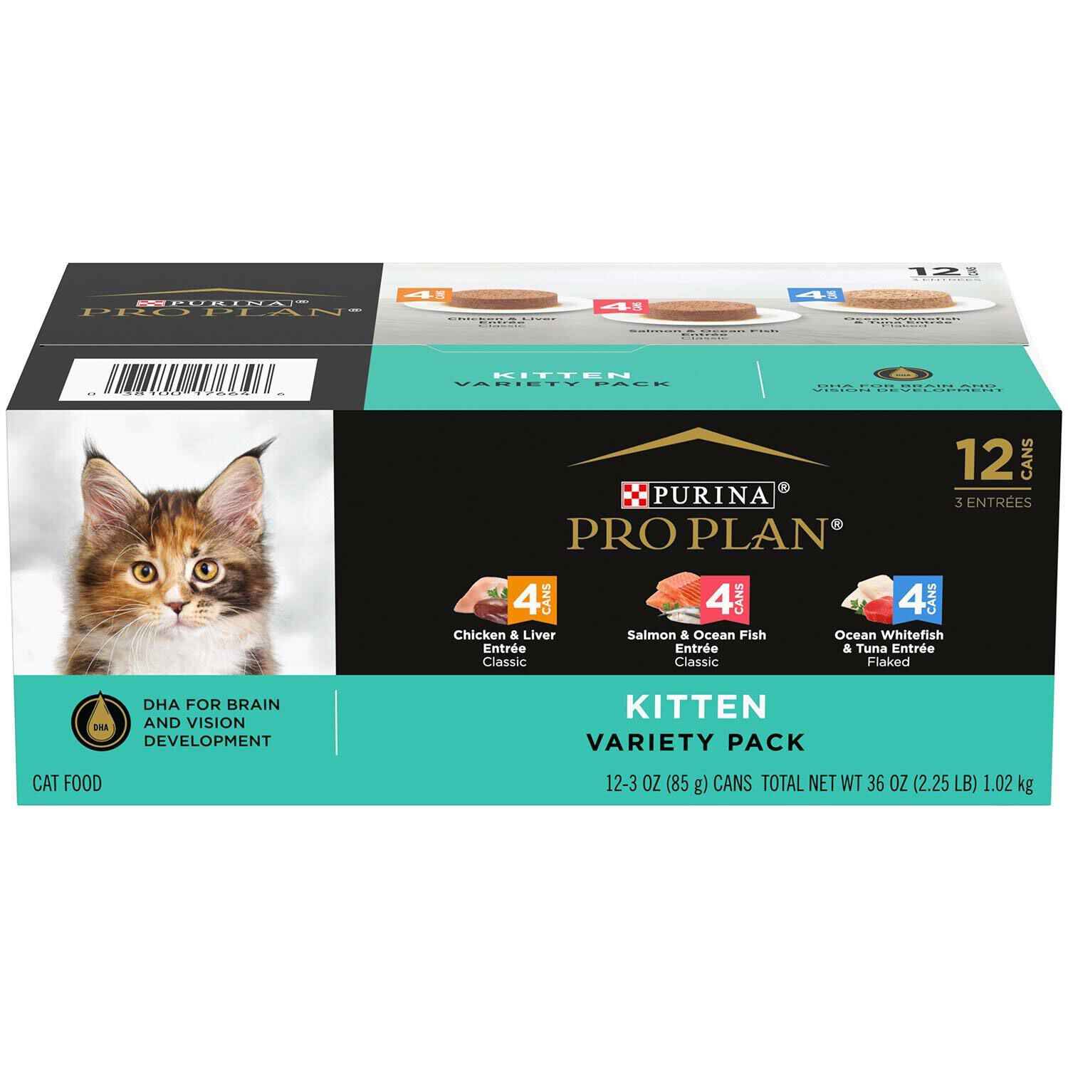 Purina Pro Plan High Protein Wet Kitten Food Variety Pack, Development Kitten Favorites - (12) 3 Oz. Cans