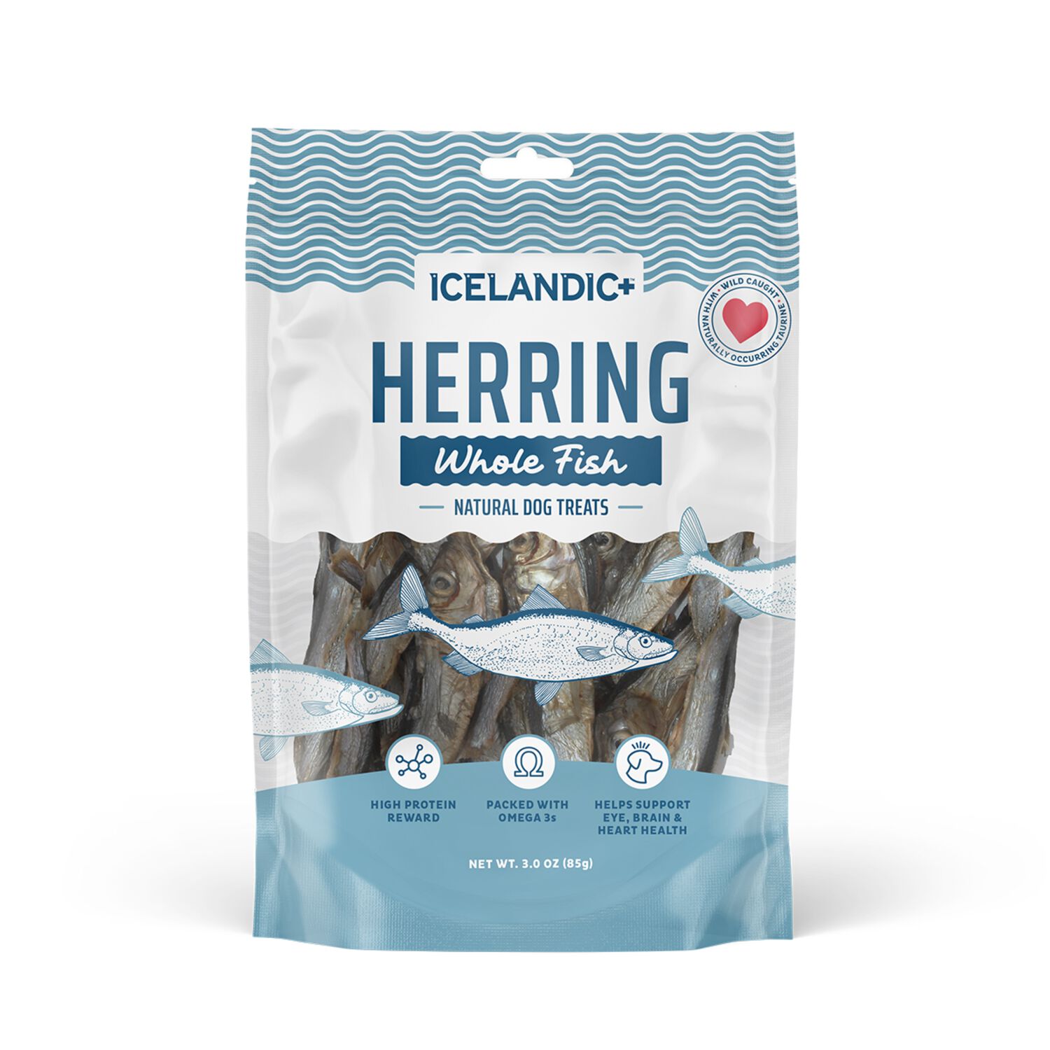 Icelandic+ Herring Whole Fish Single-Ingredient Dog Treats, 3-Oz.