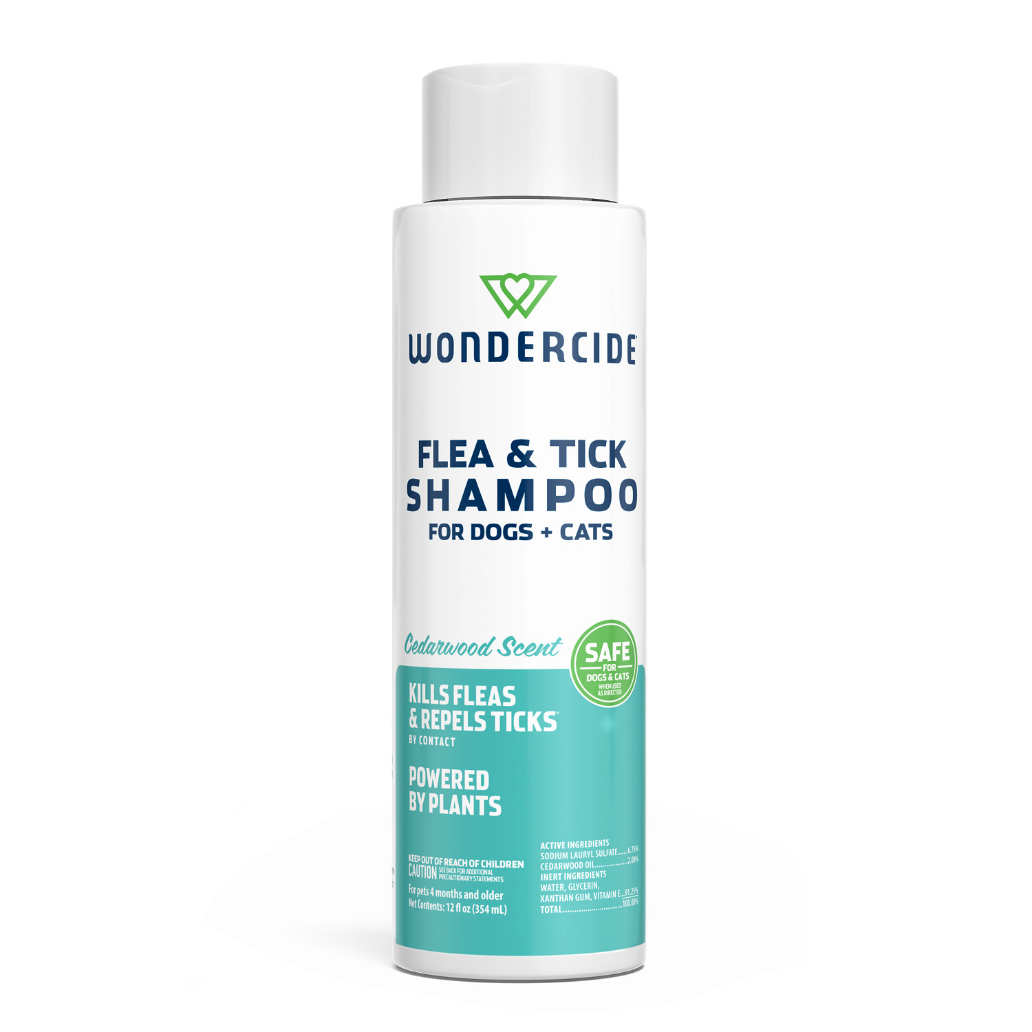 Wondercide Flea & Tick Cat & Dog Shampoo With Natural Essential Oils, Cedarwood 12-Oz
