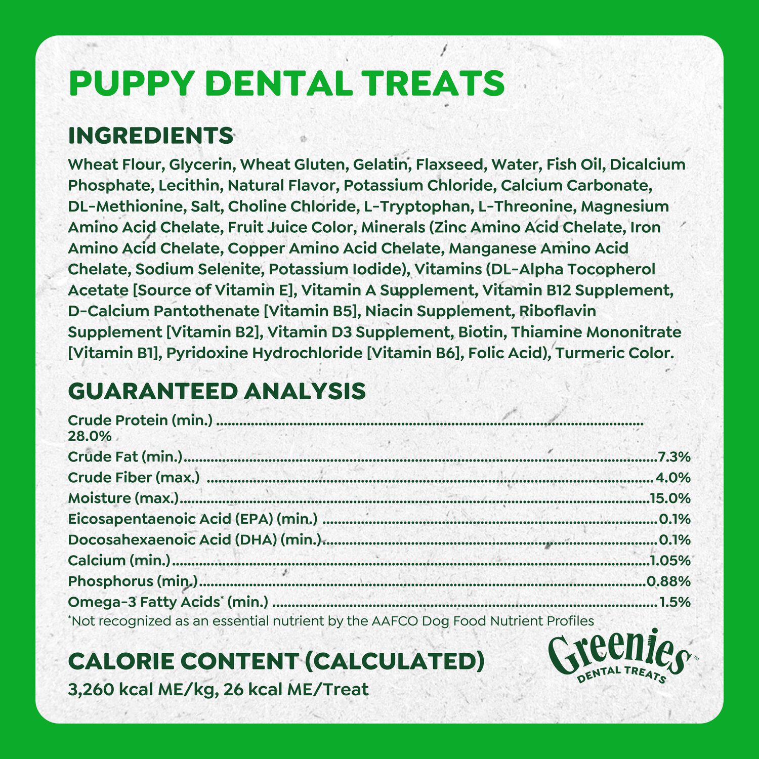 Greenies Puppy Teenie Natural Original Flavor Dental Dog Treats, 22 Count