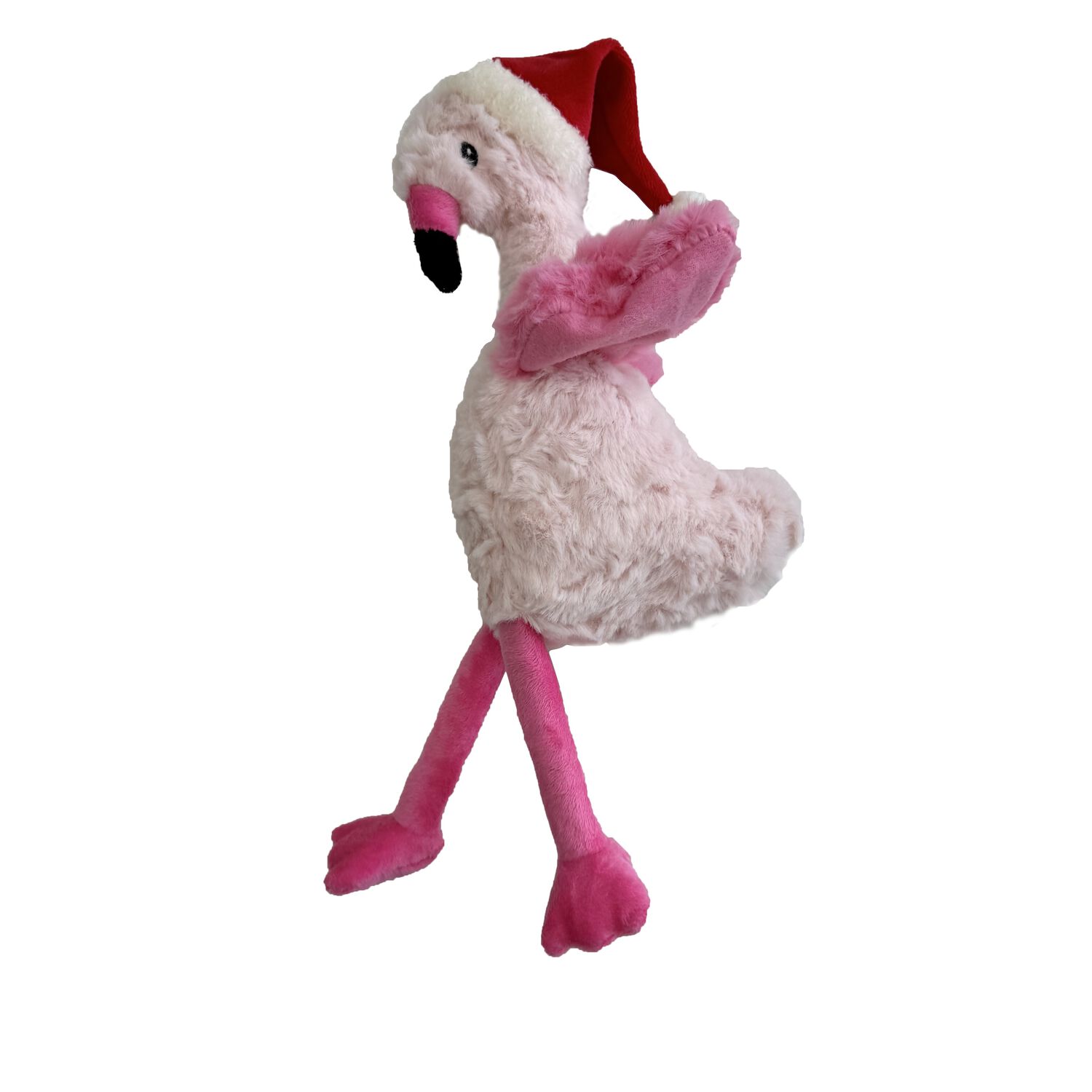 Aristopet Holiday Flora The Flamingo Squeaky Plush Dog Toy