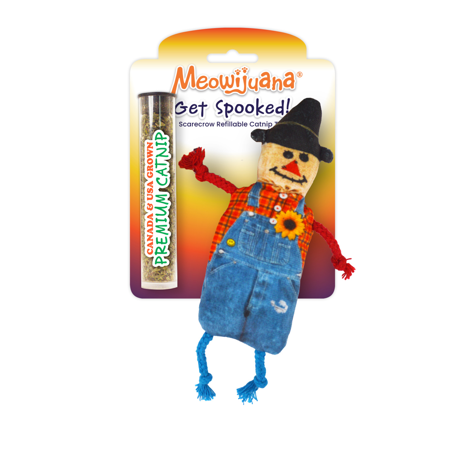 Meowijuana Get Spooked Scarecrow Catnip Cat Toy With Catnip