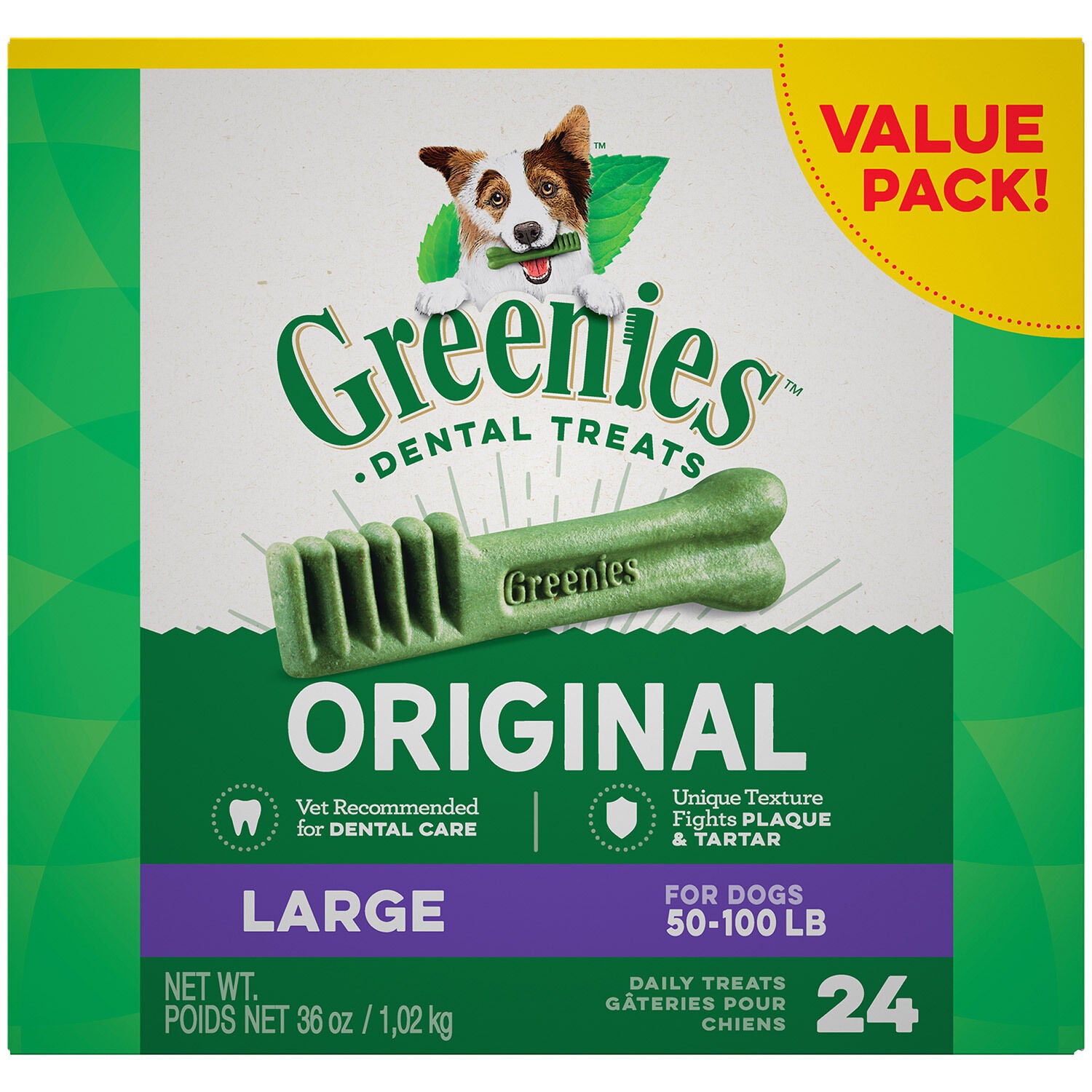 Greenies Original Dental Chew Large Dog Treats
